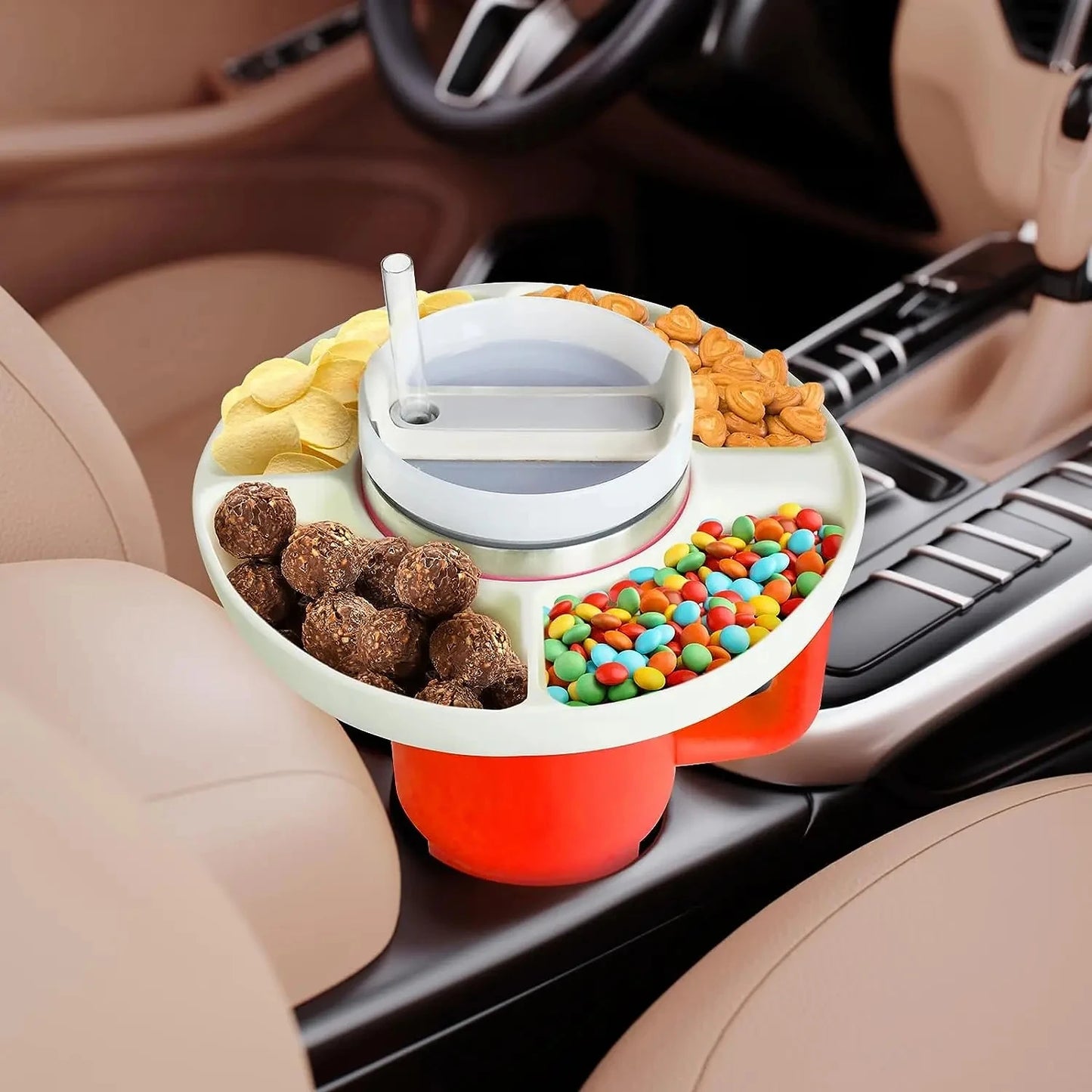 Round Shape Snack Tray Bowl for Stanley 40 oz Tumbler