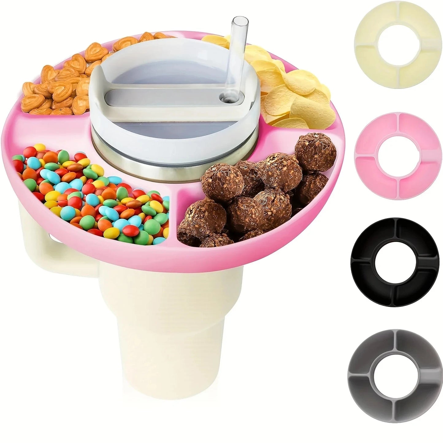 Round Shape Snack Tray Bowl for Stanley 40 oz Tumbler